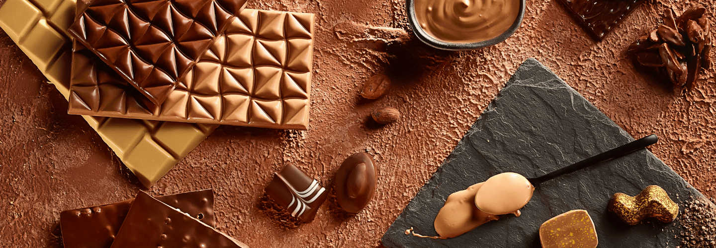 Chocolate bars and pralines