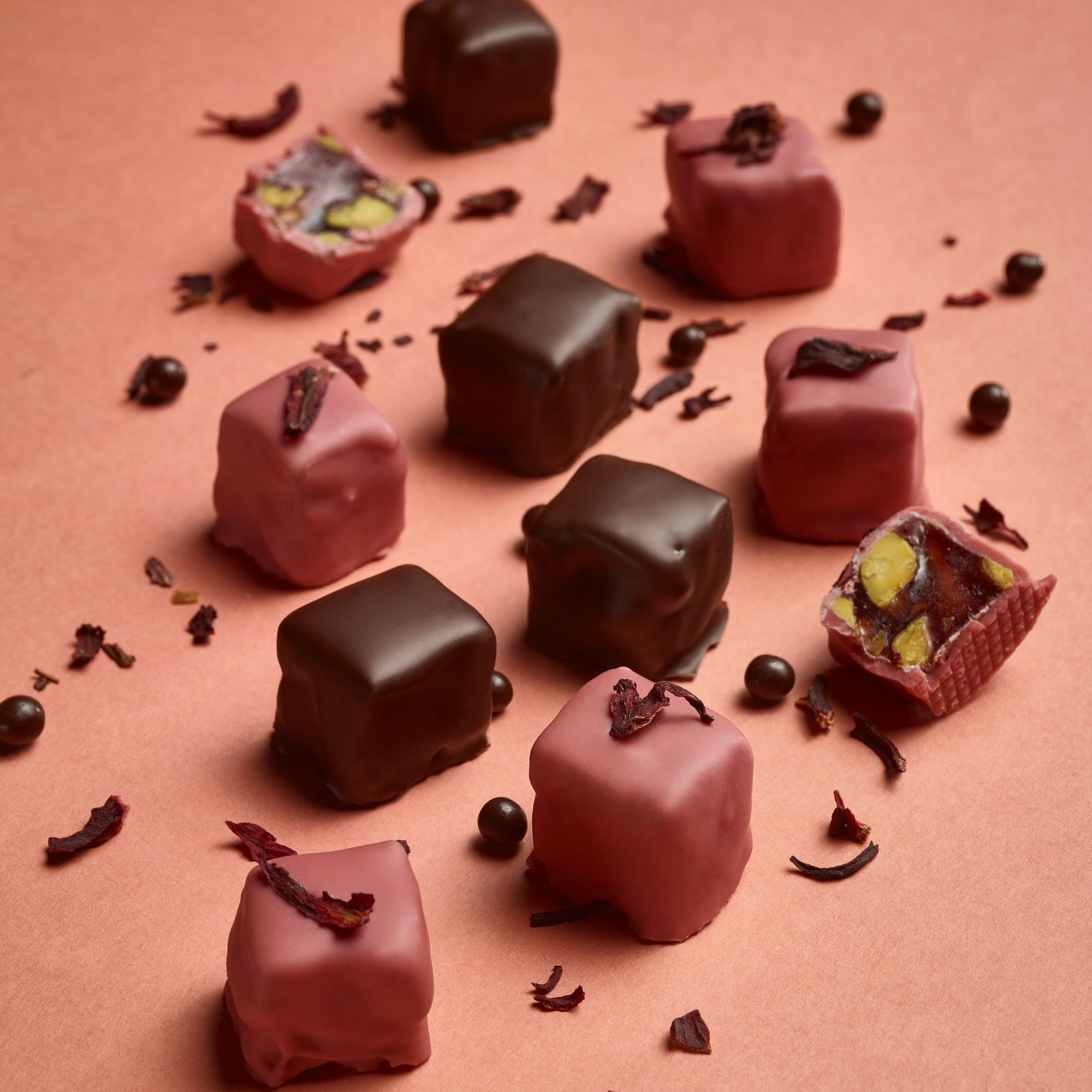 Chocolate-coated Turkish delight