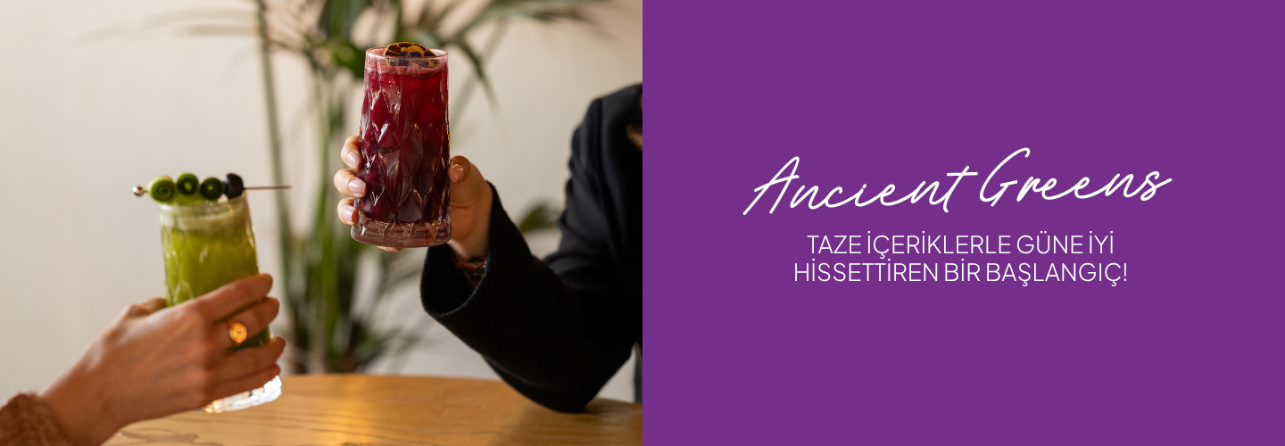 Taze içerikli Ancient Greens içecekleri